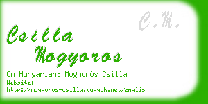 csilla mogyoros business card